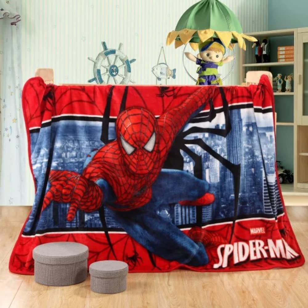 Spider-Man Blanket, Single, Half Blanket, Warm, Fluffy, Soft to the Touch, Washable, Suitable for All Seasons (Color: Spider-Man C, Size: 75cm*100cm)