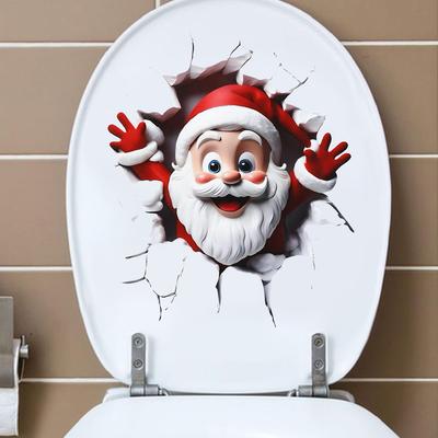 Weihnachten Schneemann Toilettenaufkleber Frohe Weihnachten Party Dekoration 2025 Weihnachten Badezimmer Dekor Navidad Natal Neujahrsgeschenk 2026