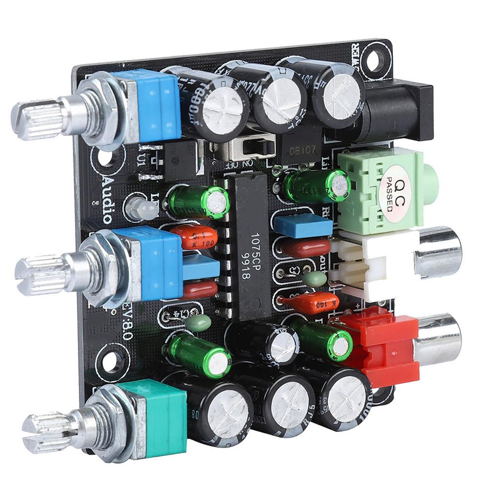 2 Channels Amplification Preamp Board Upgraded HiFi Sound Audio Mixer Board for Amplifier