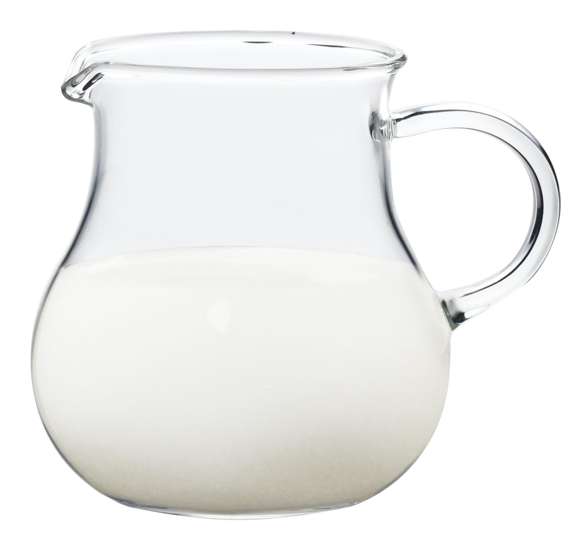 Toyo Sasaki Glass Syrup Pitcher with Glass TS44029 Handle, 80ml, Creamer/Milk Pitcher,