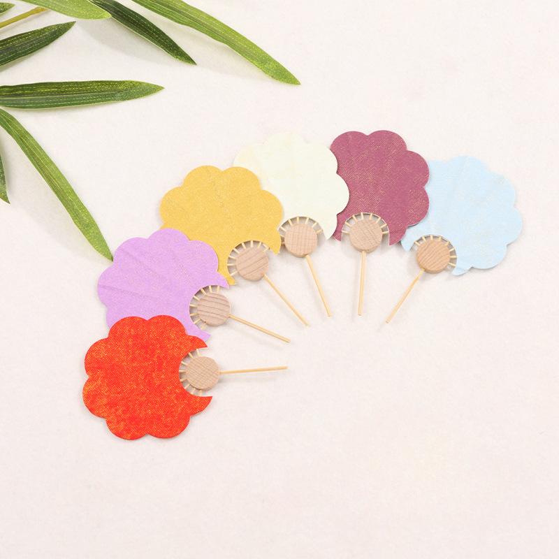 

6PCS Round Fan Blank Mini Fan DIY Double Sided Xuan Paper Calligraphy Ancient Style Alien Mini Bookmark Small Fan Decoration 6pcs