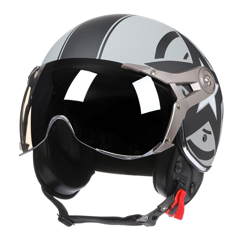 Motorcycle Helmet Retro Capacetes Moto Helmet Vintage Capacete De Moto Open Face Helmet Scooter Casco Moto DOT Certification