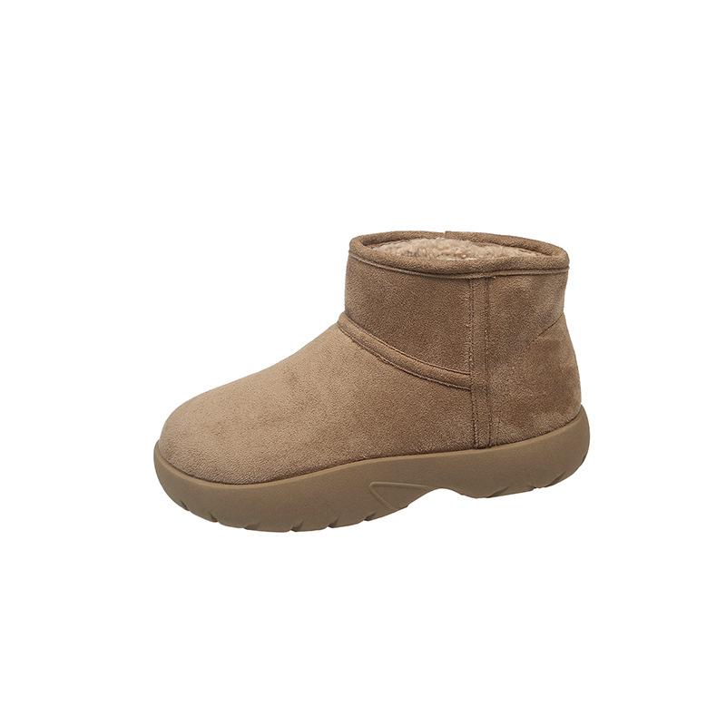 Snow Boots Cotton Shoes 2025 New Winter Velvet Thickened Northeast Lamb Wool Thick-soled Non-slip Cotton Shoes Women's Small Short Boots