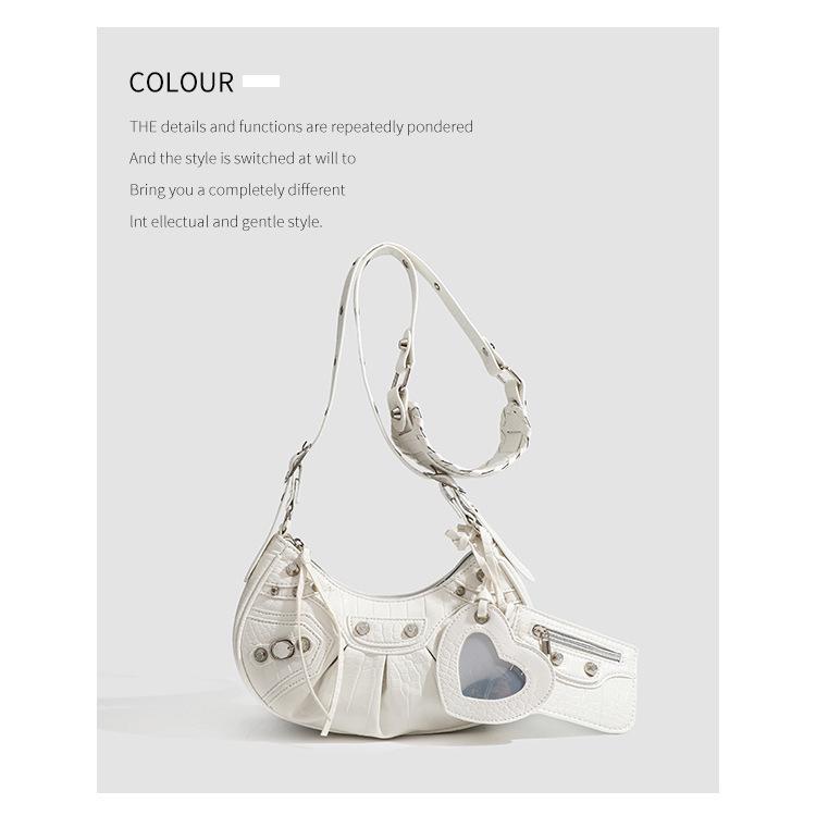 2024 Geantă la modă cu nituri la subrat: Stiluri versatile de mână, de umăr și Messenger