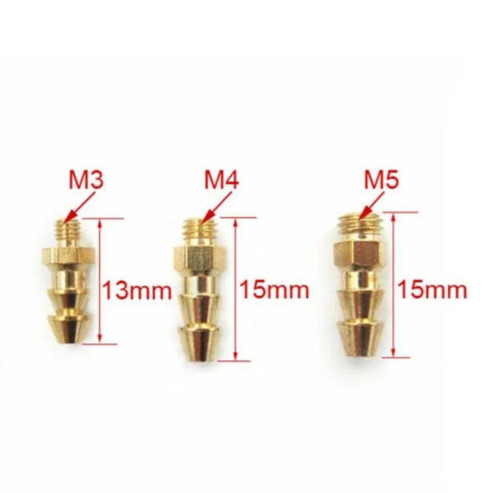5pcs Rc Boat Brass Water Cooling Faucet M4/M5 Thread Water Nipples Fuel Nozzles For Methanol Boat Marine