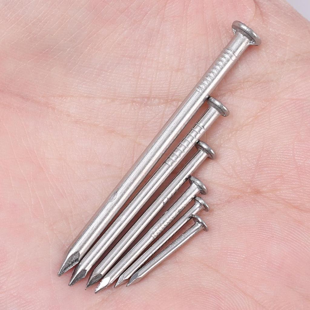 Wholesale Flat-Head Woodworking Nails Extended Stainless Steel Picture Wall Hanging Screws Fastener Pushpin 15/20/27/30/40/50mm