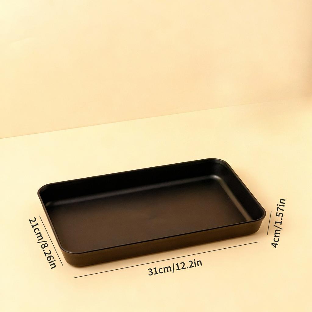 Non-Slip Serving Tray Stackable Food Plate Rectangular Serving Dishes Dishwasher Safe Tea Snack Fruit Trays Kitchen Tableware