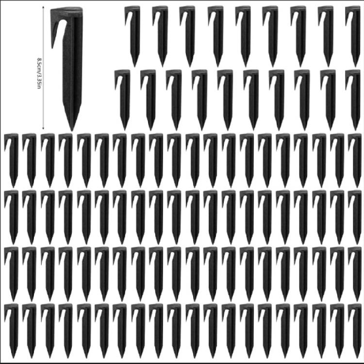 100Pcs Ground Spikes Fixing Pin Landscape Edging Stakes Garden Lawn Mower Peg Landscape Edging Stakes Easy to Use