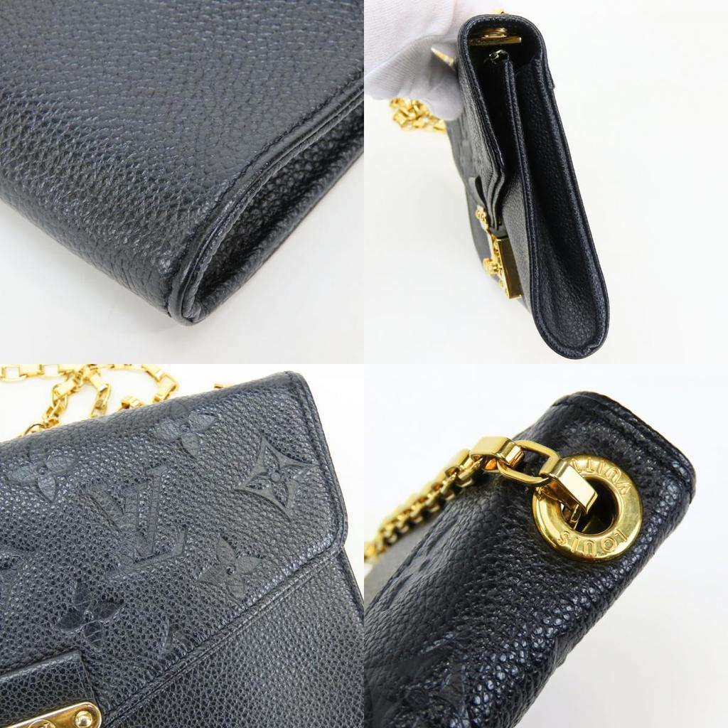 Used LOUIS VUITTON Shoulder Bag Pochette Saint-Germain M60638 Monogram Ann Platt Noir Chain Wallet