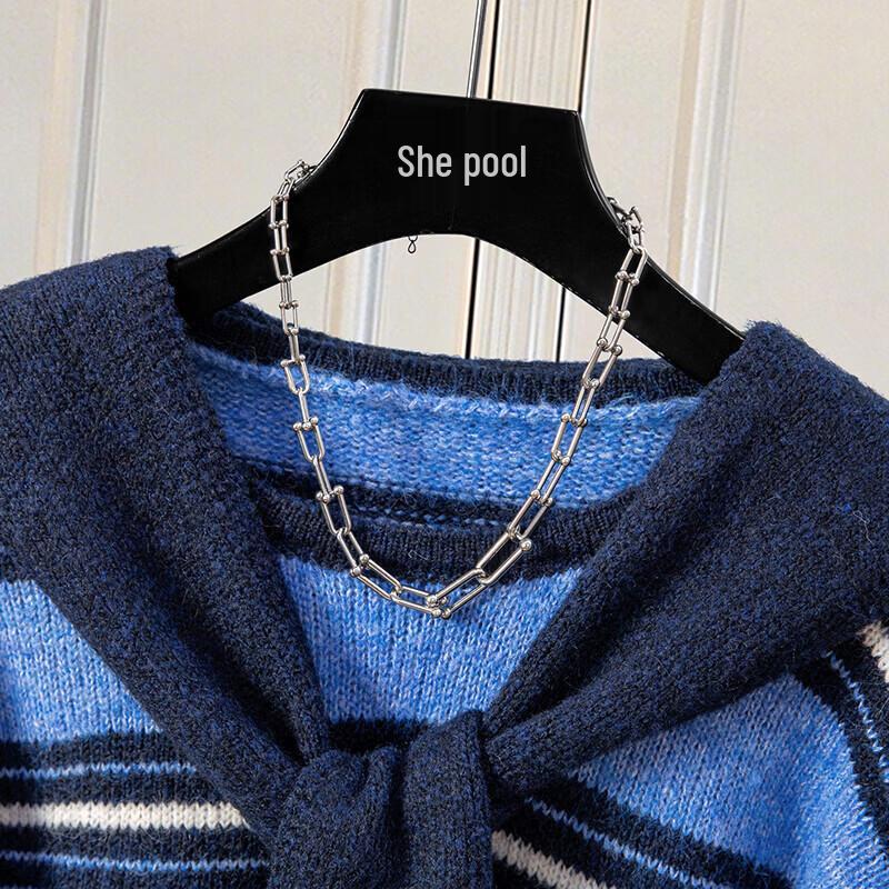 Women's Color-Block Striped Knit Sweater