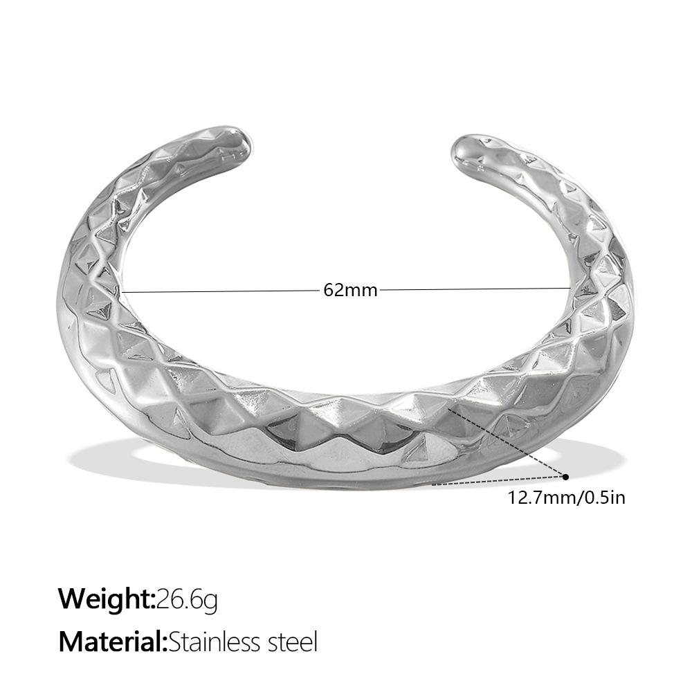 Light luxury Hong Kong style retro bracelet stainless steel gold-plated non-fading bracelet personalized simple bracelet jewelry women
