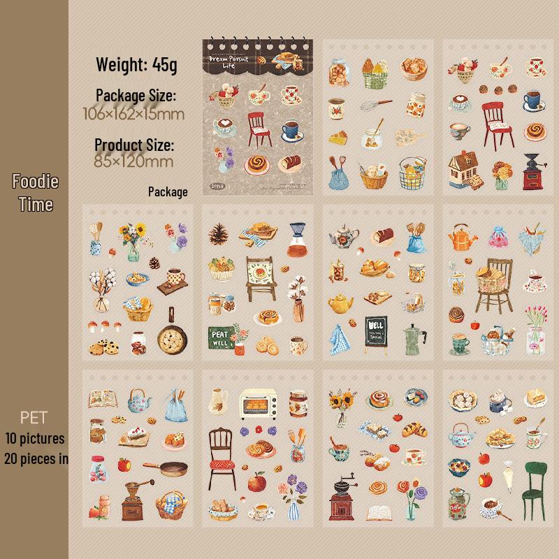 Ketchup Girl Dream Chasing Sticker Book: 4 Designs, 20 Sheets for DIY.