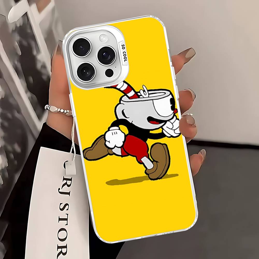 Comedy Animation C-Cuphead Cartoon Phone Case For IPhone 17 16 15 14 13 Pro 12 11 Pro Max PLUS Color Back Cover