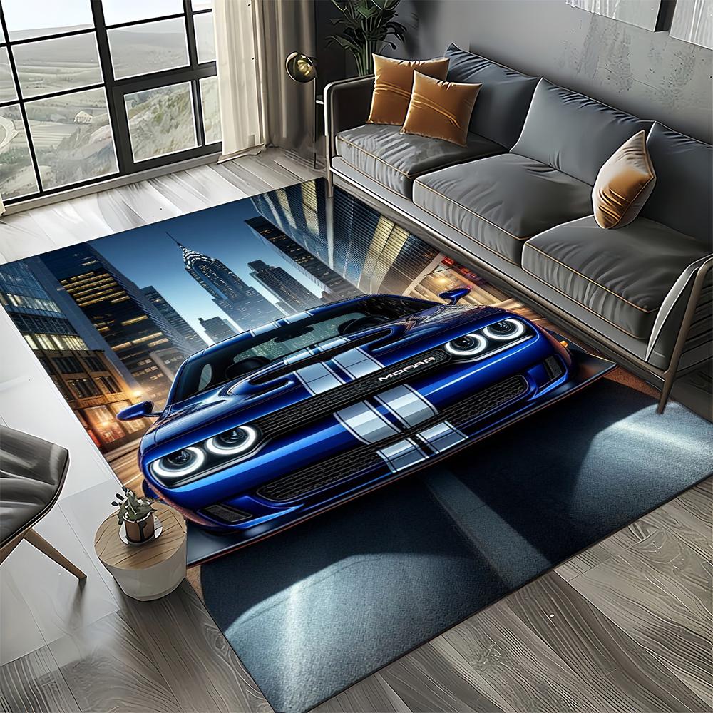 

3D F-Ford Mustang Гоночний Автомобіль Мотоцикл Килим Килимок для Вітальні Спальні Дому Декорація Дивана, Дитячий Килимок Протиковзкий Килимок для Підлоги 80*120cm
