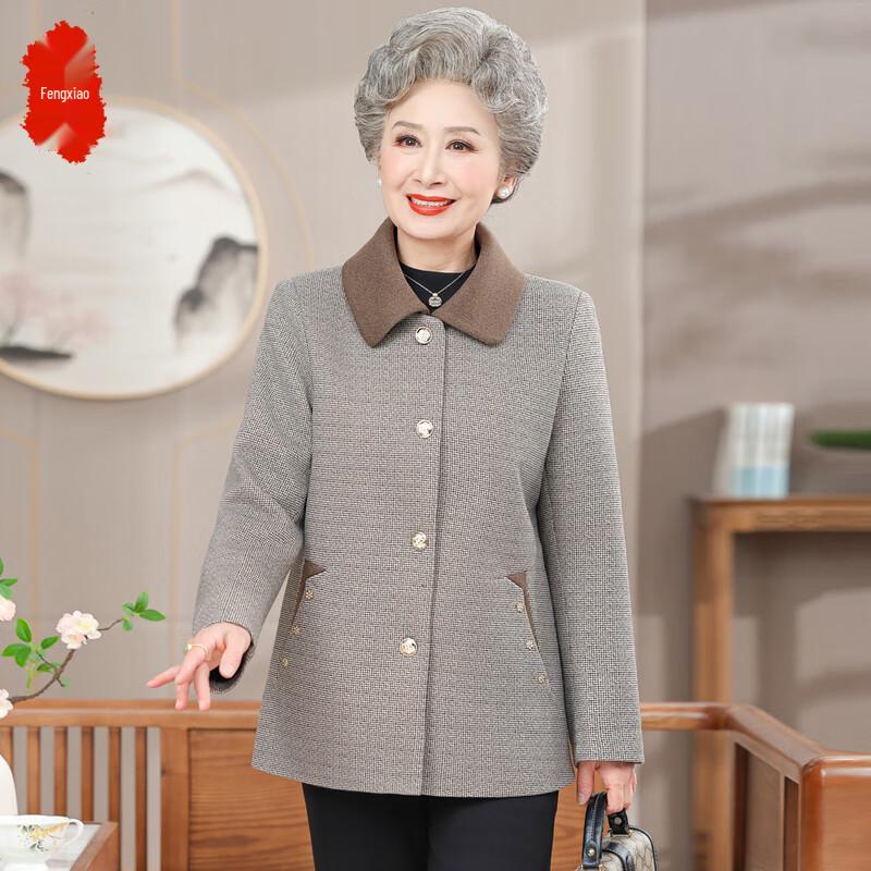 

Elderly Women s Autumn/Spring Single-Breasted Jacket 3XL