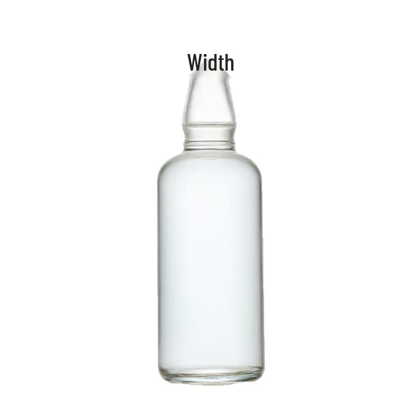 375ml Round Sealed Fruit Wine Bottle with 500ml Screw Cap - Creative Transparent Small Decanter