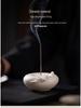 White Porcelain Plum Blossom Incense Holder: Handmade Vertical Stand for Indoor Use