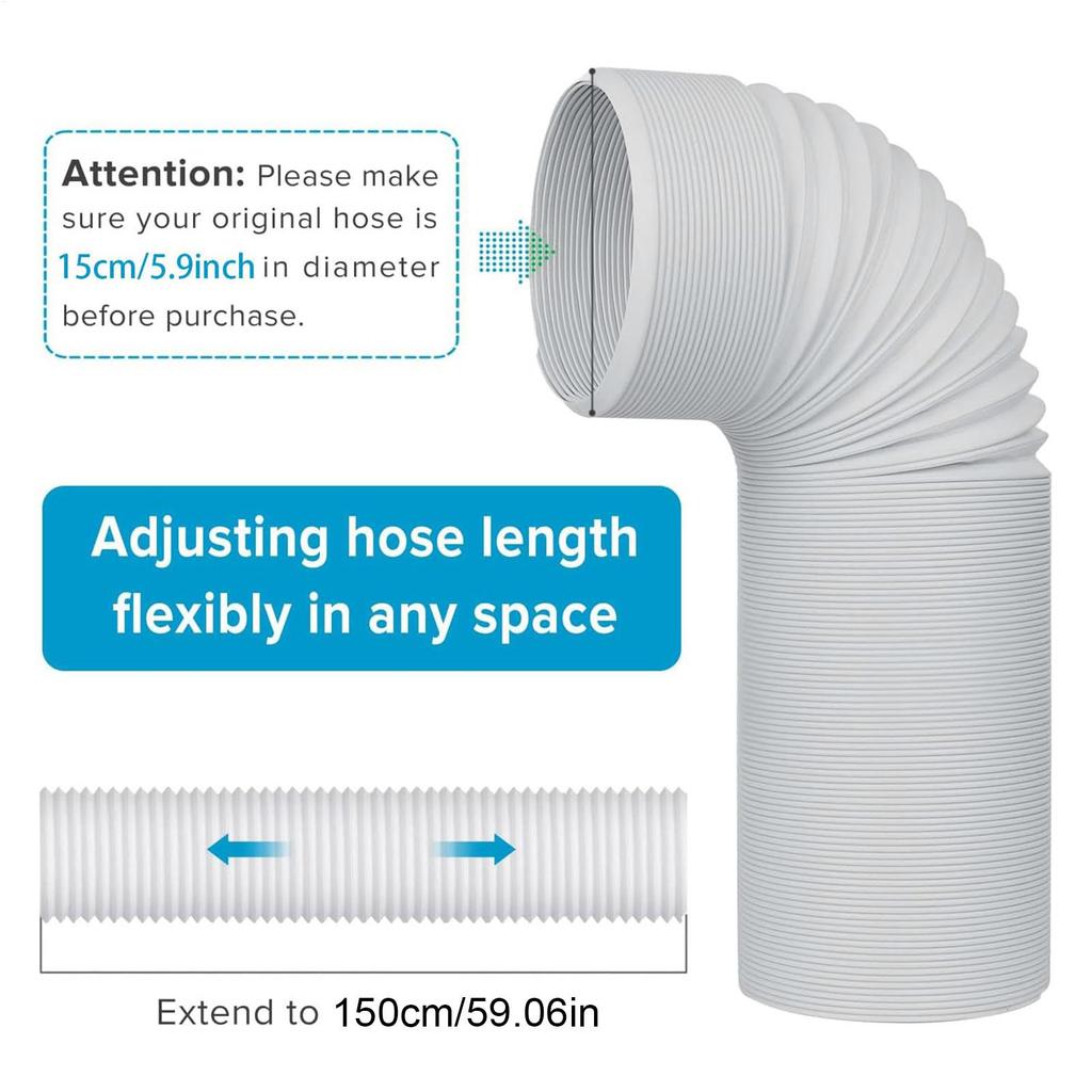 Portable Air Conditioner Parts Fit 5.1in 5.9in Diameter Pipe Joint for Living Room Indoor Workplace Home Accessories