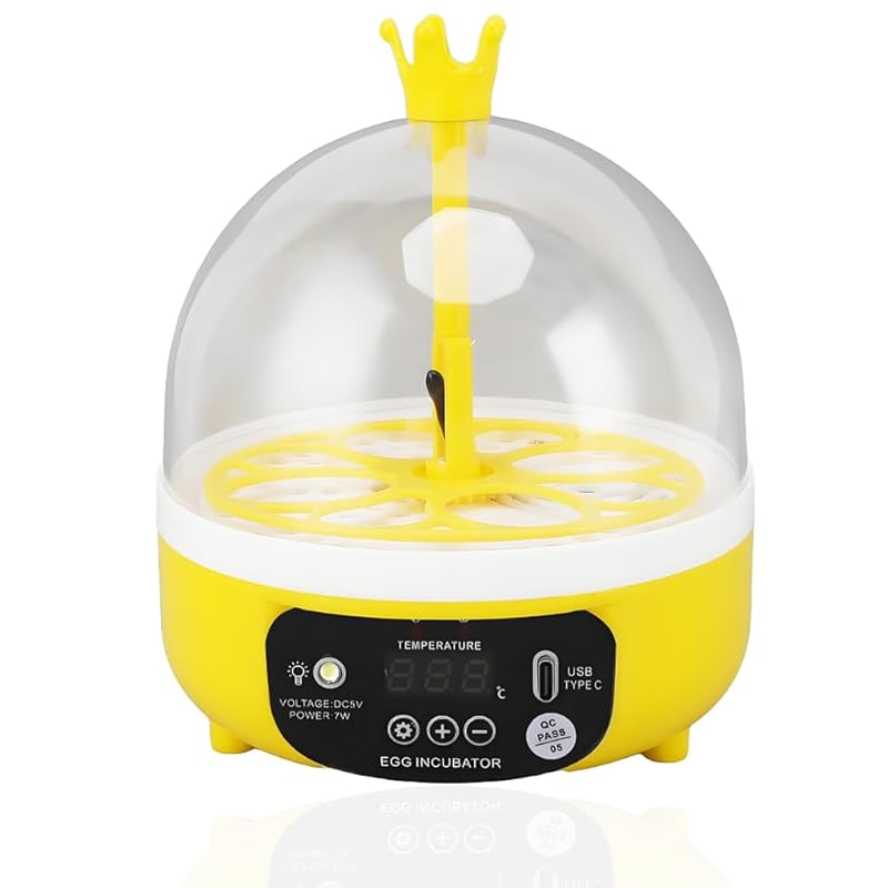 

Мини Инкубатор для Дома Автоматический Температура Влажность Овоскоп для Яиц Машина для Выведения Птицы для Выведения Цыплят Уток Перепелов (Автоповорот) Auto Turning