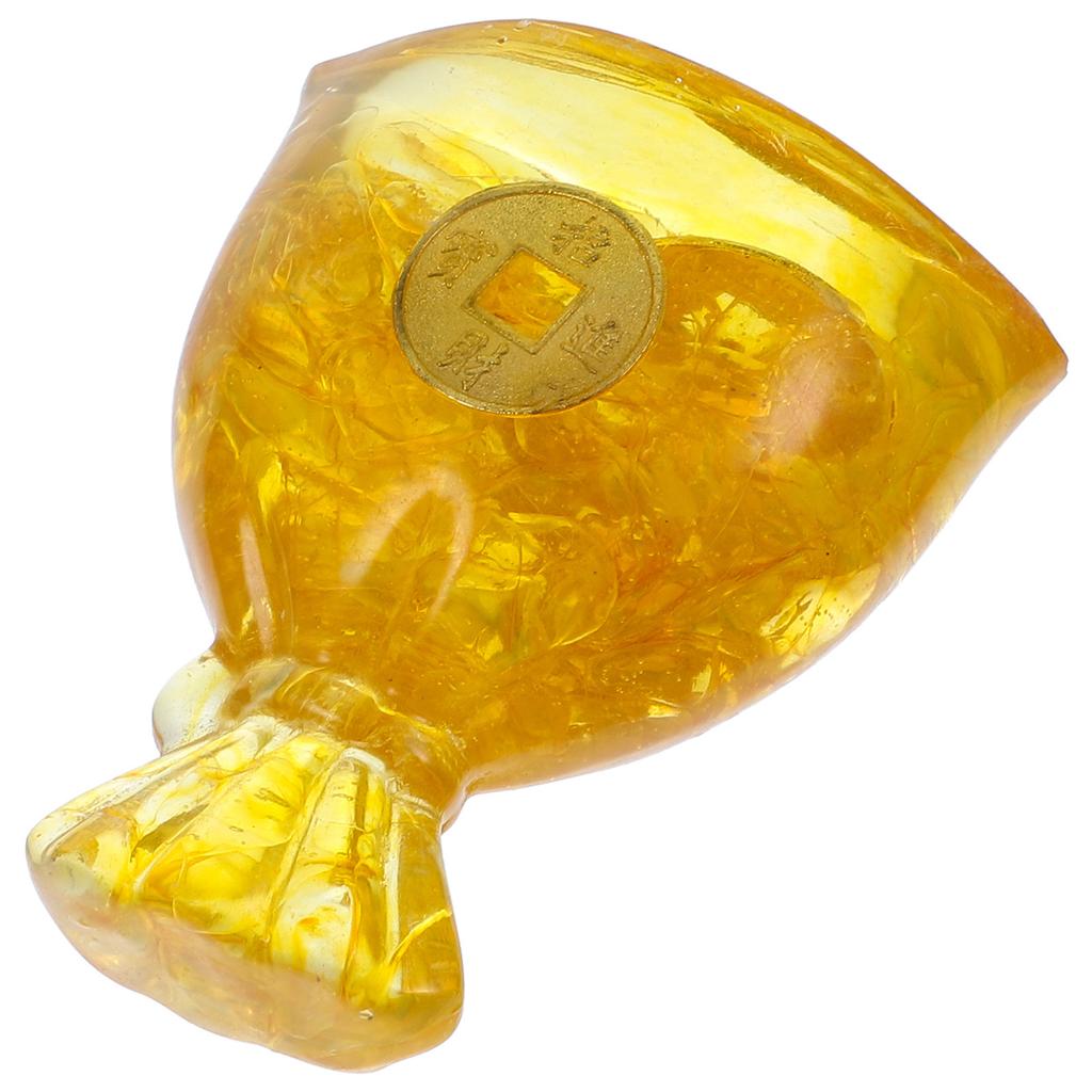 Handmade Money Bag Shape Adornment Resin Craft Decorative Money Bag Desktop Ornament Creative Chic Office Home Desktop
