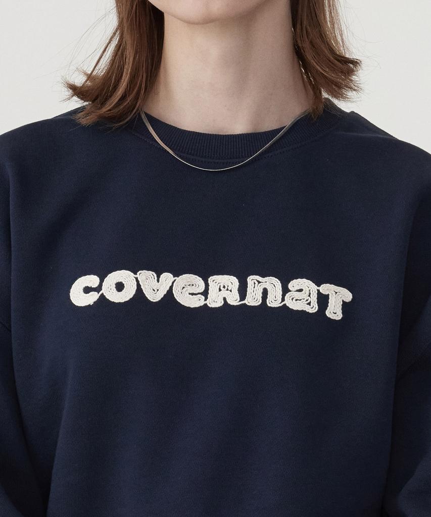 COVERNAT WOMAN Rope Cooper Logo Sweatshirt Navy