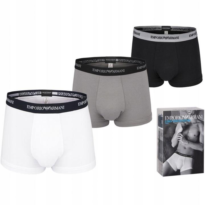 Emporio Armani Men' Stretch Trunk Boxer Briefs 3-Pack Colors 111357-Cc717-02910