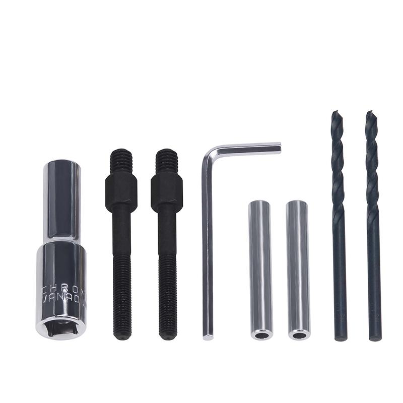 Stahl 16 Stück Beschädigter Glühkerzenentferner 8mm 10mm Beschädigter Glühkerzenabzieher Reparaturwerkzeugsatz für Zylinderköpfe 0,3 Zoll 0,4 Zoll