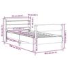 VidaXL Cadre de lit sans matelas blanc 75x190 cm bois de pin massif 3306952