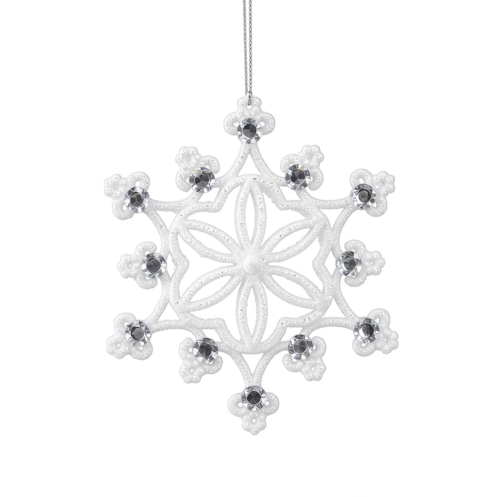 Weihnachtsschneeflocken-Anhänger, Glitzernde Hohl-Hängedekorationen für Baum und Feiertagshaus-Dekoration
