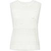 Women's Lyocell Linen Blend Hollow Knit Top
