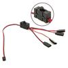 1Pc 4 Way LED Light On/Off Controller Switch Y Cable 1 To 4 Way Split Cable Cord For TRX-4 SCX10 1/10 RC Crawler Car Accessories