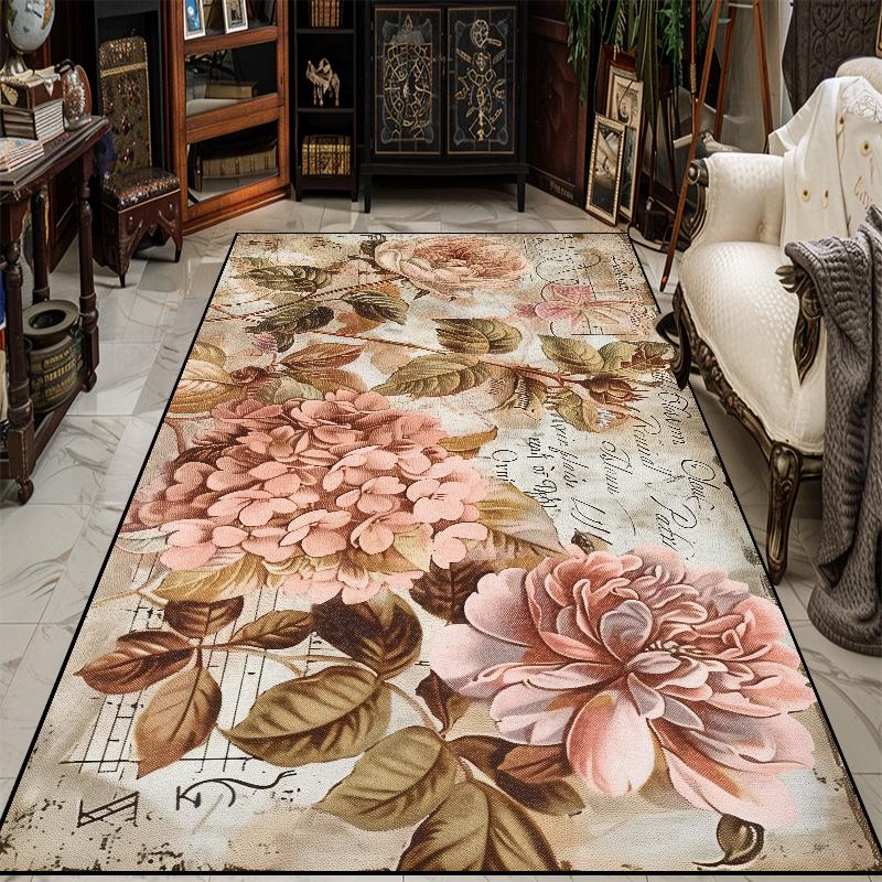 Modern 3D Floral Living Room Decor Carpet Soft Flannel Rugs for Bedroom Bedside Modern Fashion Decoration Home Sofa Floor Mat