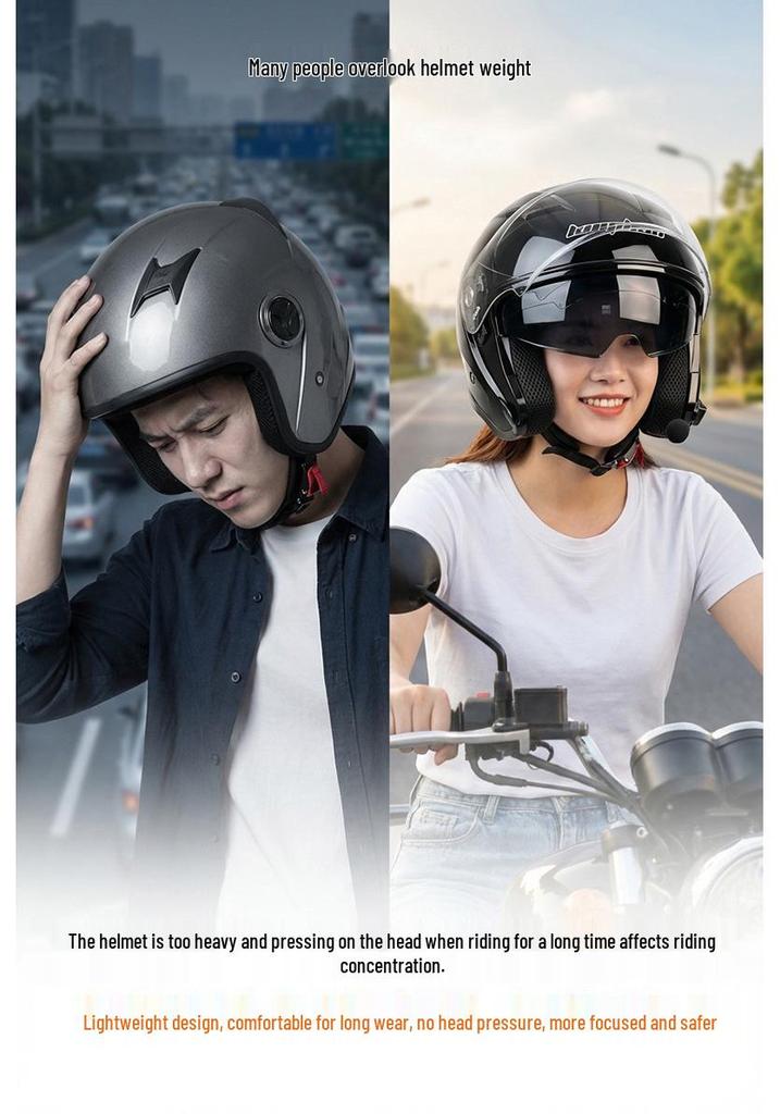 Cool Ride Lightweight Bluetooth Motorcycle Helmet with Dual Visor, 3C Certified, Long Battery Life, Comfortable Fit.