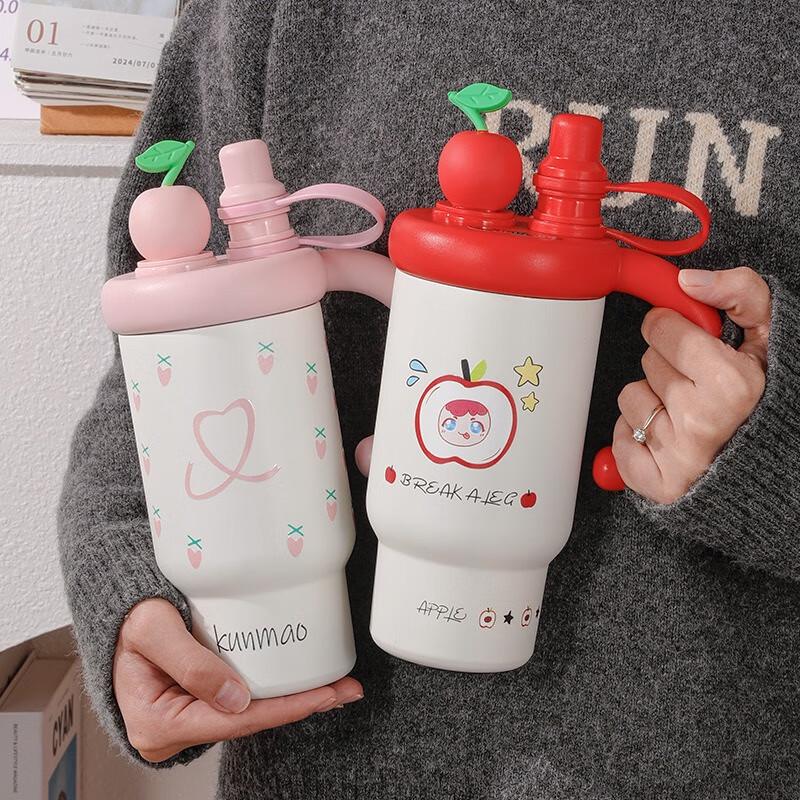MOZHOU Stainless Steel Insulated Straw Water Bottle