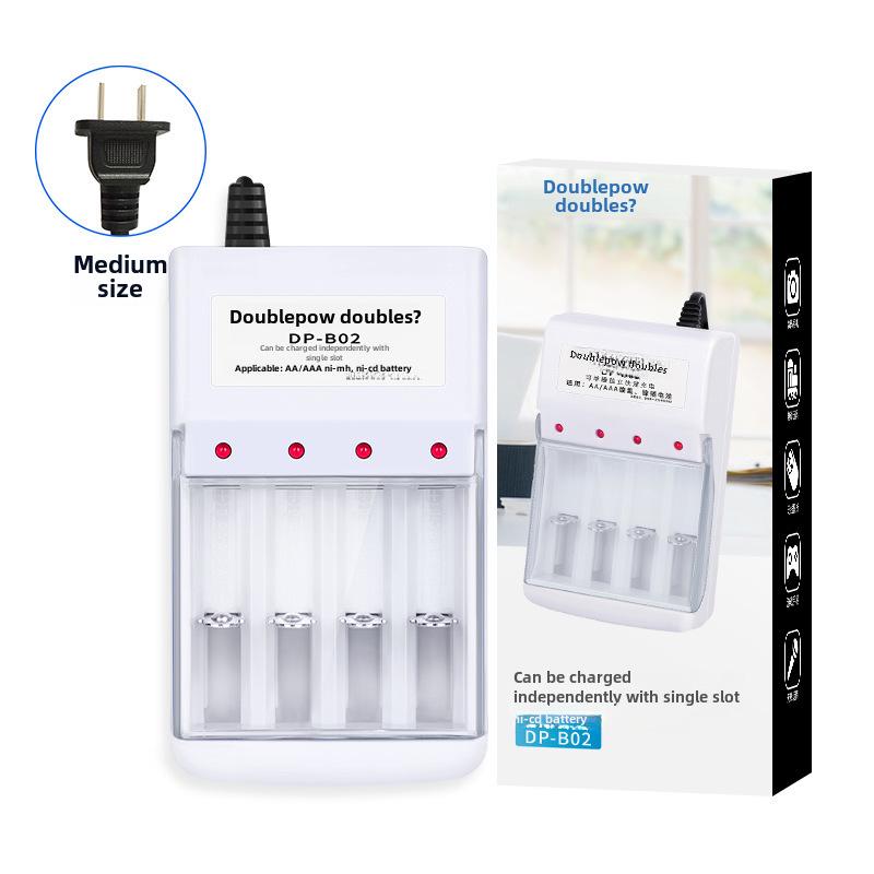Double Capacity AA/AAA Charger: Single Slot for No. 5 & No. 7 Batteries, Compatible with European Standard
