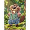 Disney Pearl Painting DIY Mr. Beaver’s Creative Pearl Style Illustration Pearl Art Painting Pearl Gemstone Painting, Home Wall Decoration Crafts