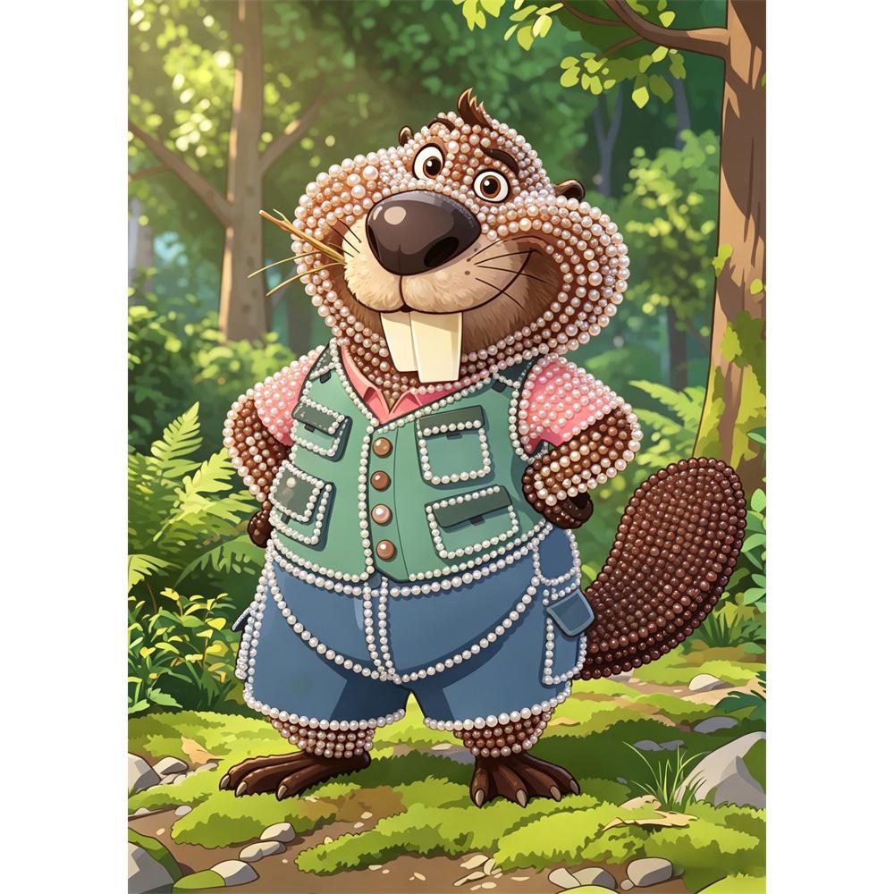 

Disney Pearl Painting DIY Mr. Beaver’s Creative Pearl Style Illustration Pearl Art Painting Pearl Gemstone Painting, Home Wall Decoration Crafts 30x40