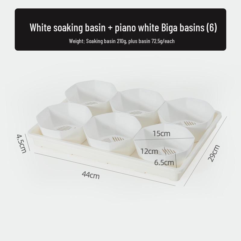 Small Black Square Succulent Seedling Tray - Thickened Plastic Pot Stand & Water Catcher