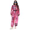 Women's Astronaut Halloween Cosplay Costume - Space Suit for Club or Stage Performance, Bright Colors with Hot Stamping.