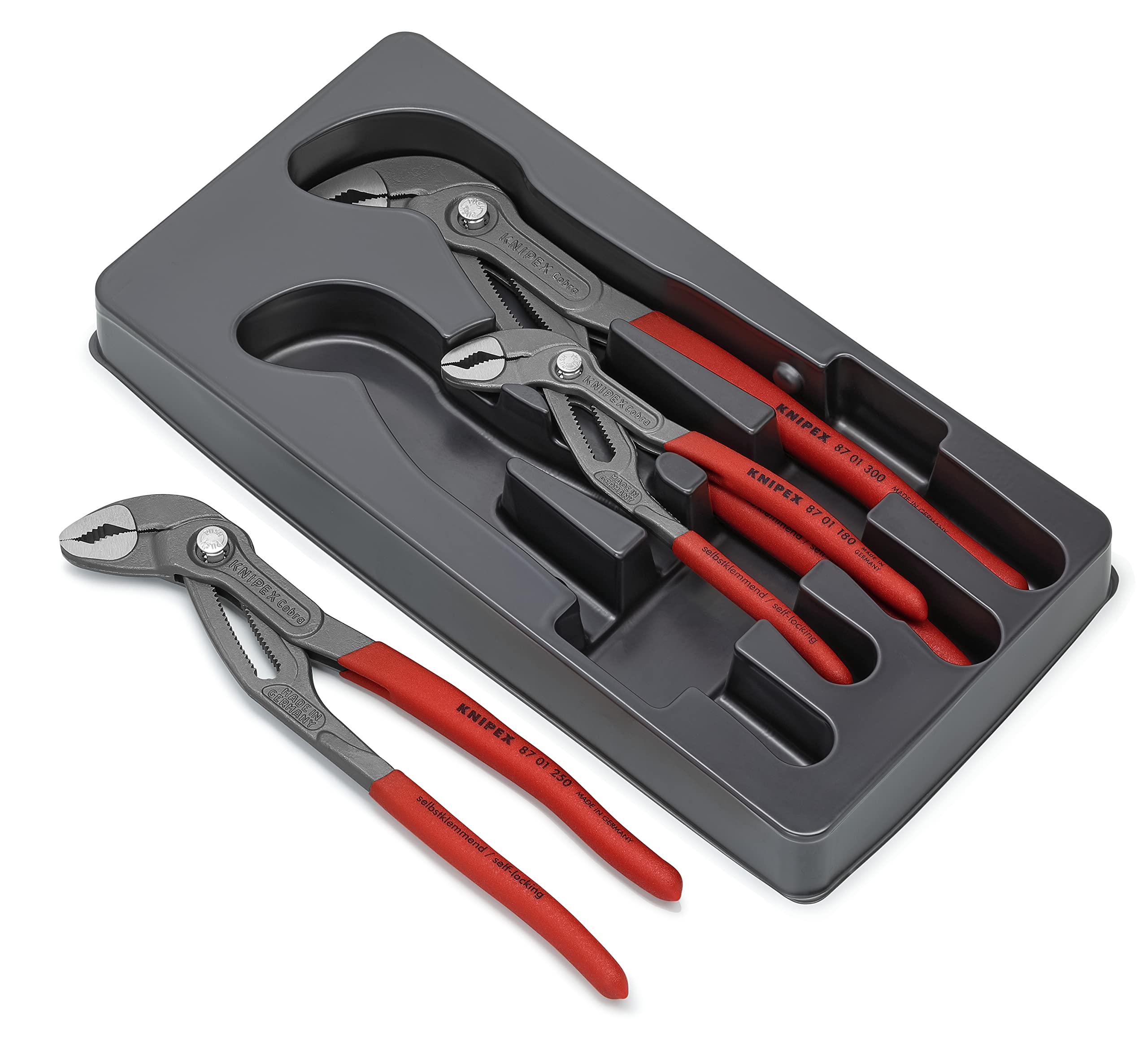 

KNIPEX 002009V02 Cobra 3-piece set, 180/250/300 серый