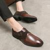 Fashion Original Design Fashion Men's Casual Business Leather Shoes Slip-On Monk Shoes Italy Style Point-Toe Dress Shoes For Men Party