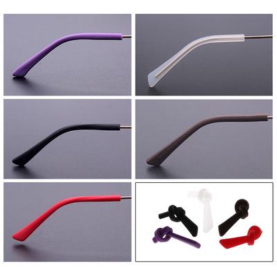 Wholesale 1 Pair Soft Silicone Anti Slip Eyeglasses Glasses Temple Tips Accessories Square Hole Glasses Holder
