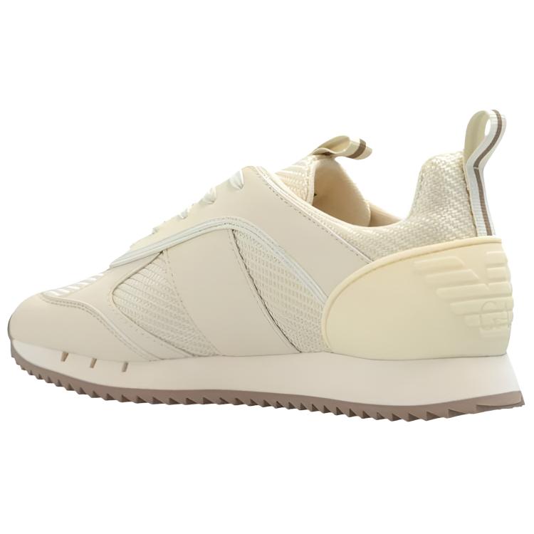 Emporio Armani EA7 Round Toe Flat Low Top Casual Shoes Unisex Sneaker White X8X185XR175U006