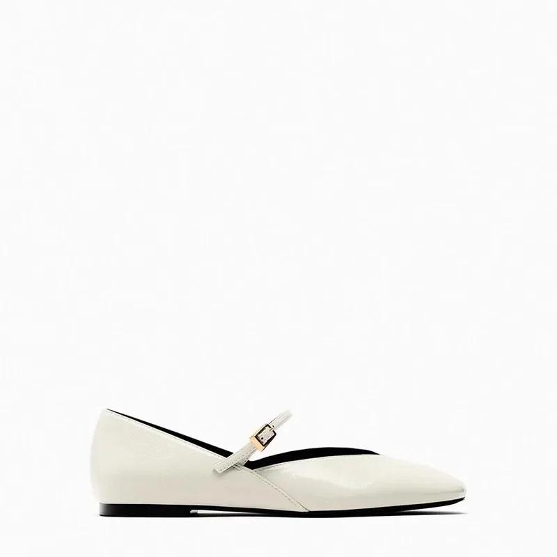 Fashion Spring Women Flats Designer Red Women Ballet Shoes Casual Round Toe Flats Patent Leather Office Female Shoes Dance Training Shoe