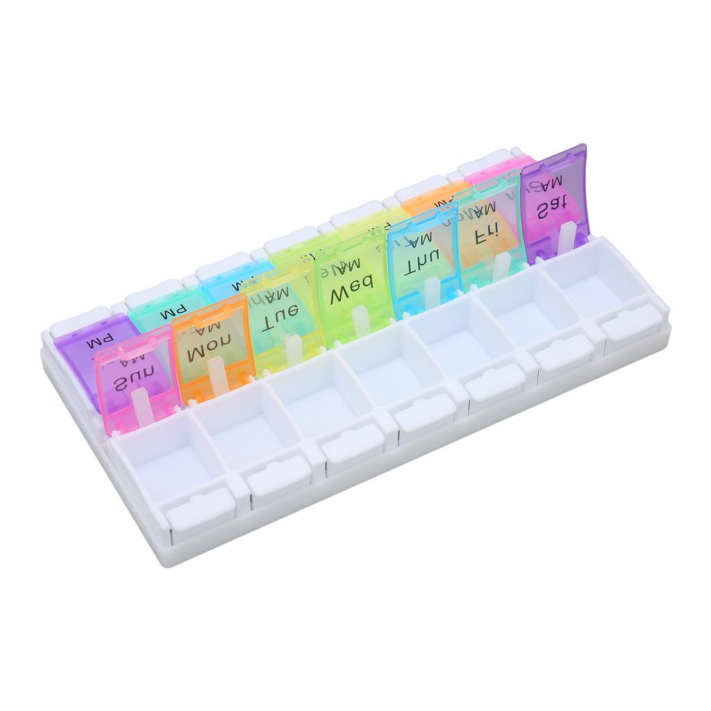 Pillen Organizer 14 Fächer Mehrere Farben Große Kapazität Separat Leicht Tragbar Pillen