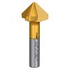 YHOK Coated Cobalt Straight Shank 90° Countersink Drill Bit for Hole Deburring