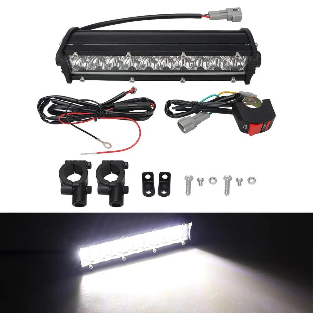 

60W LED Headlight Light Car modification light Bar Kit with Mounting Bracket Switch Wiring For Universal Most 7/8 Handleba J2D0