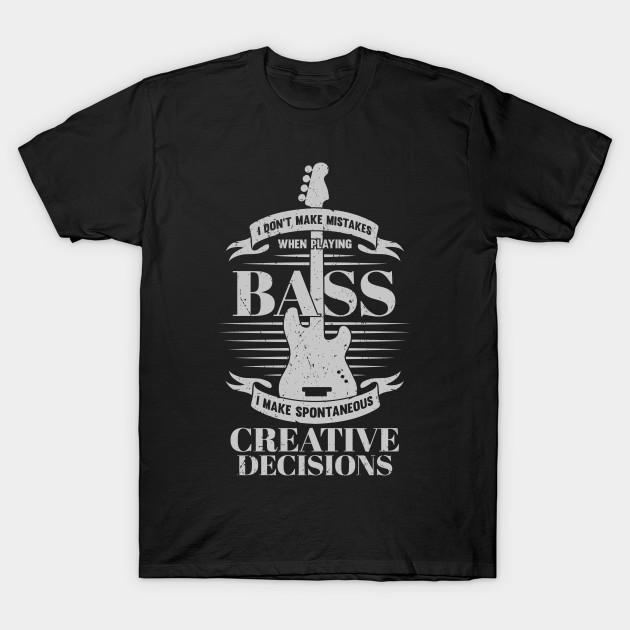 

Men Black Print T-shirt Funny Bass Guitar Music Bassist Gift No-Cut Transfer Paper Print Cotton Tshirt M чорний
