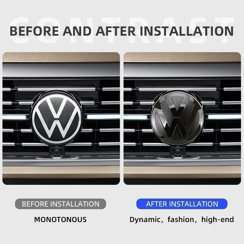 DKRSE1 Not Affect ACC Car Front Bonnet Grill Badge Cover Trunk Lid Emblem Sticker For VW Polo Golf MK6 Passat B6 Tiguan CC T-ROC Arteon