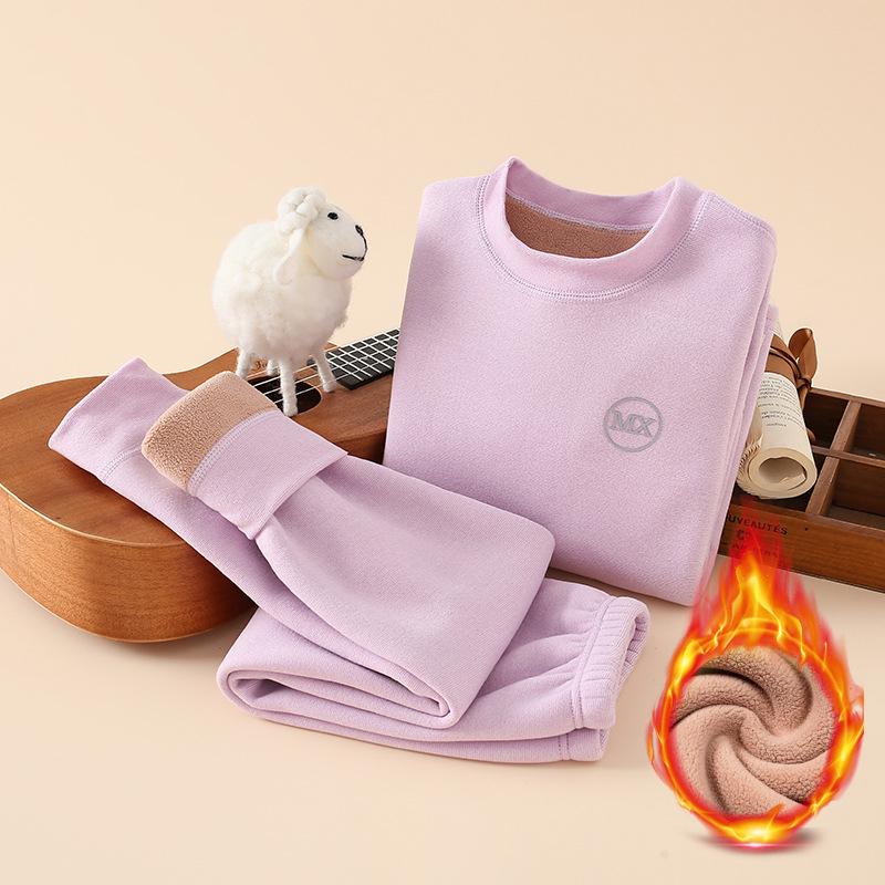 Set di biancheria intima termica extra spesso per bambini e bambine - Strato base senza cuciture Autunno/Inverno